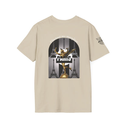 Paris Vintage Unisex Softstyle T-Shirt, Casual Graphic Tee, Travel Souvenir Shirt, Gift for Friends, Summer Wear, Urban Style
